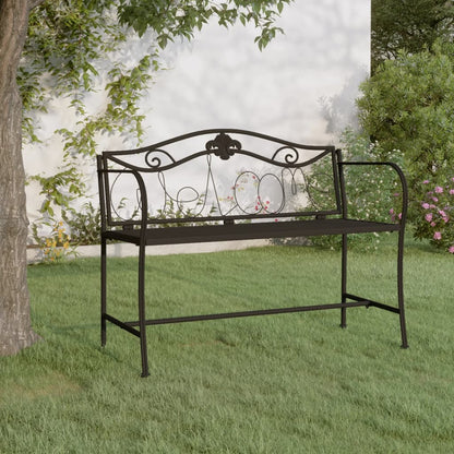 2-Sitzer-Gartenbank 104 cm Schwarz Stahl - Pazzar.ch