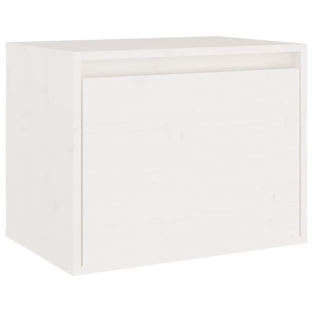 Wandschrank Weiß 45x30x35 cm Massivholz Kiefer - Pazzar.ch