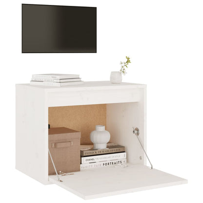 Wandschrank Weiß 45x30x35 cm Massivholz Kiefer - Pazzar.ch