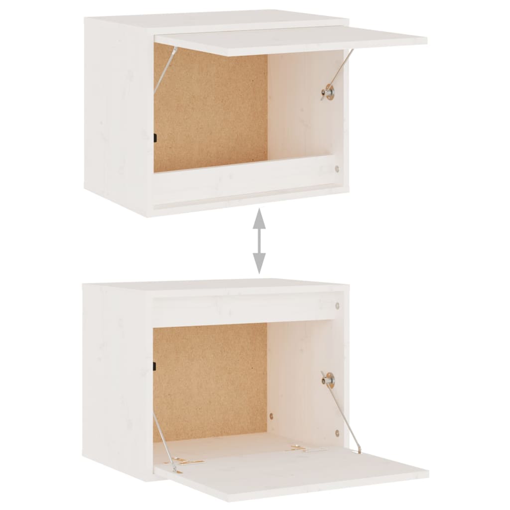 Wandschrank Weiß 45x30x35 cm Massivholz Kiefer - Pazzar.ch