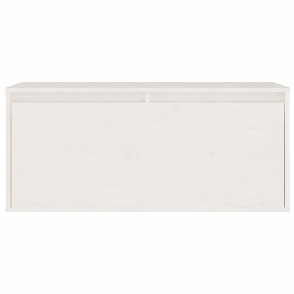 Wandschrank Weiß 80x30x35 cm Massivholz Kiefer - Pazzar.ch