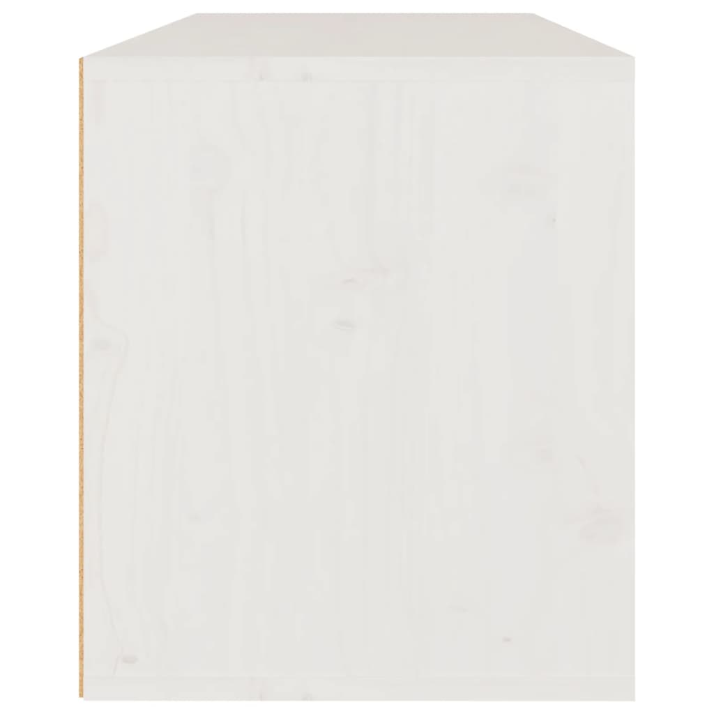 Wandschrank Weiß 80x30x35 cm Massivholz Kiefer - Pazzar.ch
