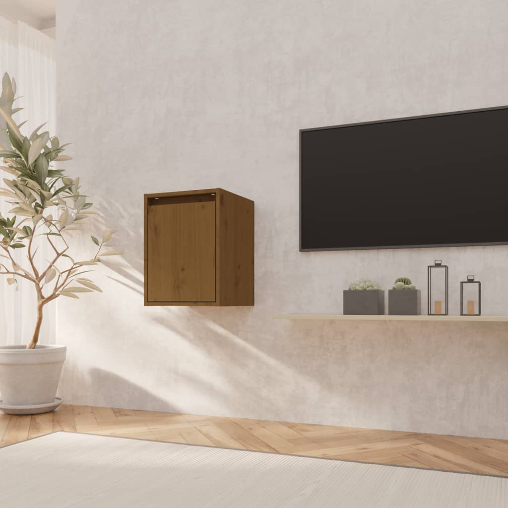 Wandschrank Honigbraun 30x30x40 cm Massivholz Kiefer - Pazzar.ch
