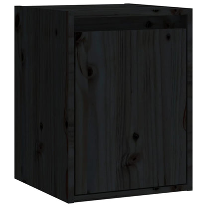 Wandschrank Schwarz 30x30x40 cm Massivholz Kiefer - Pazzar.ch