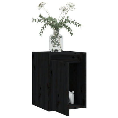 Wandschrank Schwarz 30x30x40 cm Massivholz Kiefer - Pazzar.ch