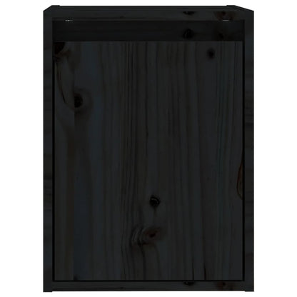 Wandschrank Schwarz 30x30x40 cm Massivholz Kiefer - Pazzar.ch
