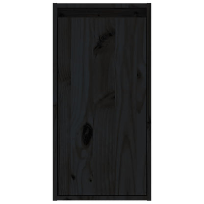 Wandschränke 2 Stk. Schwarz 30x30x60 cm Massivholz Kiefer - Pazzar.ch