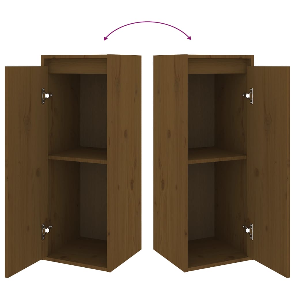Wandschrank Honigbraun 30x30x80 cm Massivholz Kiefer - Pazzar.ch