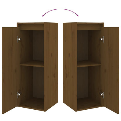 Wandschrank Honigbraun 30x30x80 cm Massivholz Kiefer - Pazzar.ch