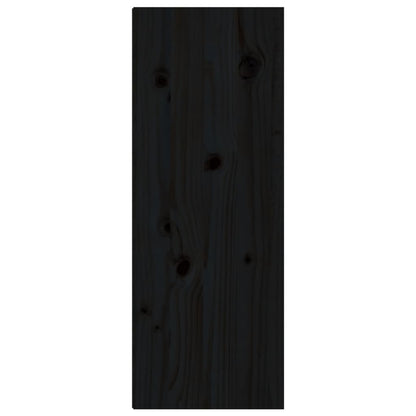 Wandschrank Schwarz 30x30x80 cm Massivholz Kiefer - Pazzar.ch