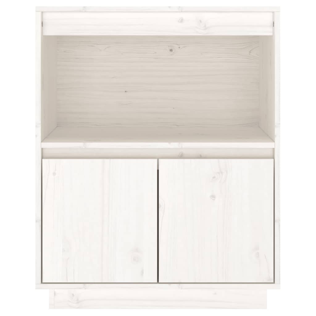 Sideboard Weiß 60x34x75 cm Massivholz Kiefer