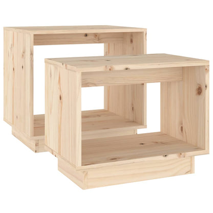 Satztische 2 Stk. Massivholz Kiefer - Pazzar.ch