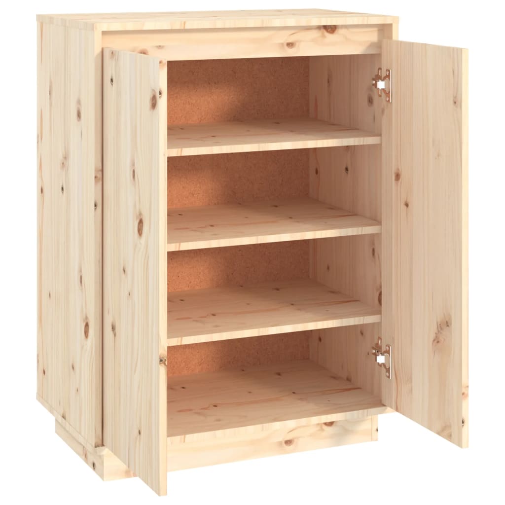 Schuhschrank 60x35x80 cm Massivholz Kiefer - Pazzar.ch