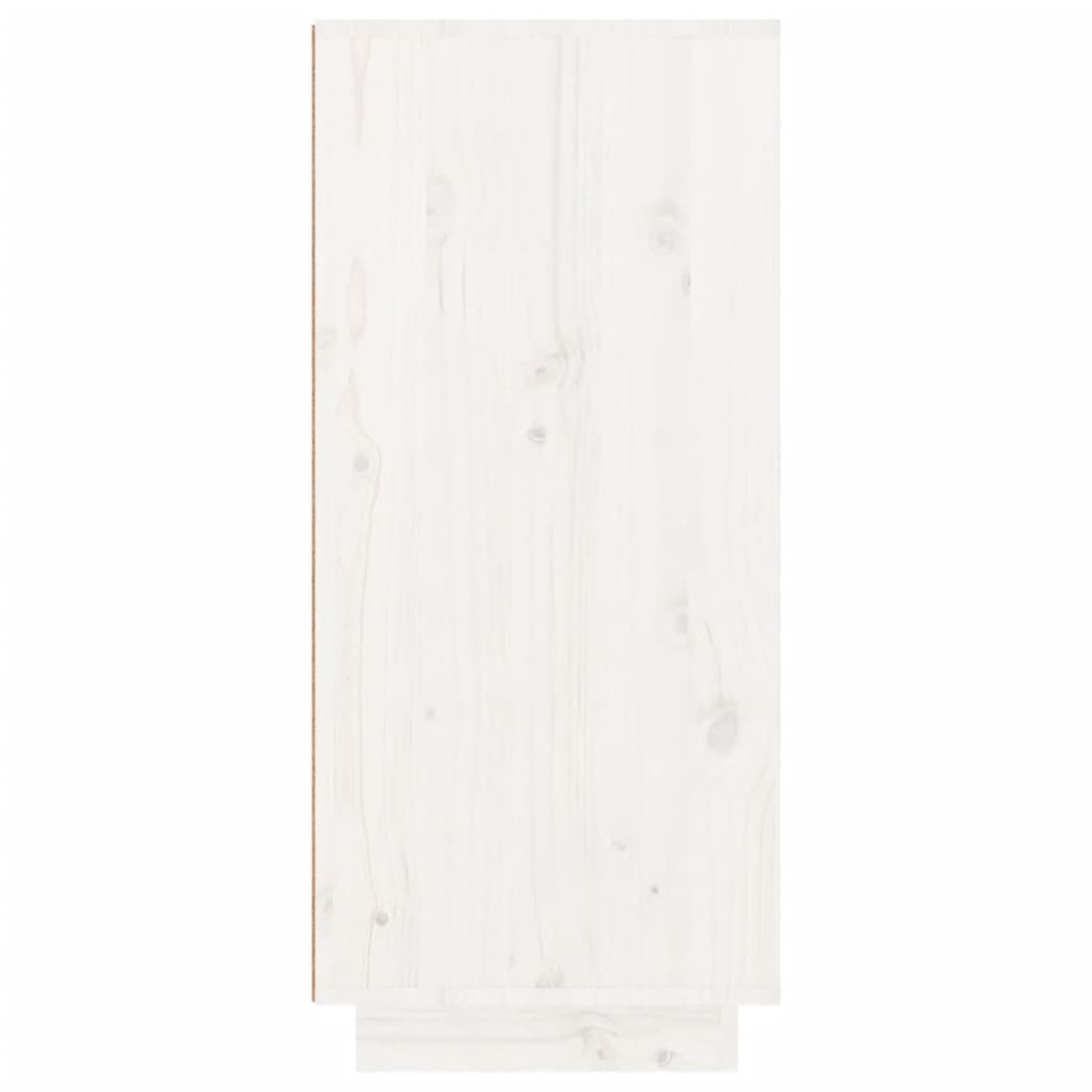 Schuhschrank Weiß 60x35x80 cm Massivholz Kiefer - Pazzar.ch