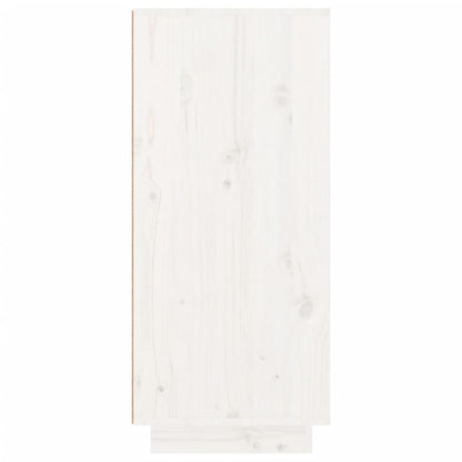 Schuhschrank Weiß 60x35x80 cm Massivholz Kiefer - Pazzar.ch