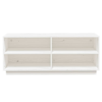 Schuhregal Weiß 110x34x45 cm Massivholz Kiefer - Pazzar.ch