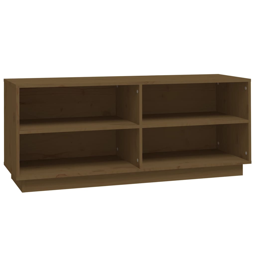 Schuhregal Honigbraun 110x34x45 cm Massivholz Kiefer - Pazzar.ch