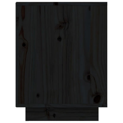 Schuhschrank Schwarz 60x34x45 cm Massivholz Kiefer - Pazzar.ch