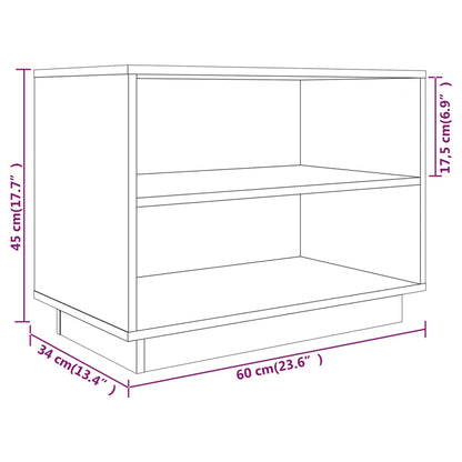 Schuhschrank Schwarz 60x34x45 cm Massivholz Kiefer - Pazzar.ch