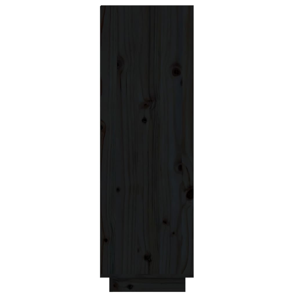 Schuhregal Schwarz 60x34x105 cm Massivholz Kiefer - Pazzar.ch