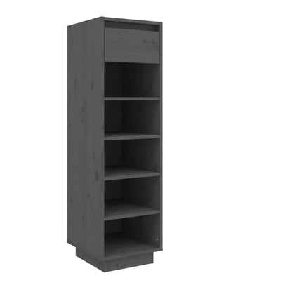 Schuhregal Grau 30x34x105 cm Massivholz Kiefer - Pazzar.ch