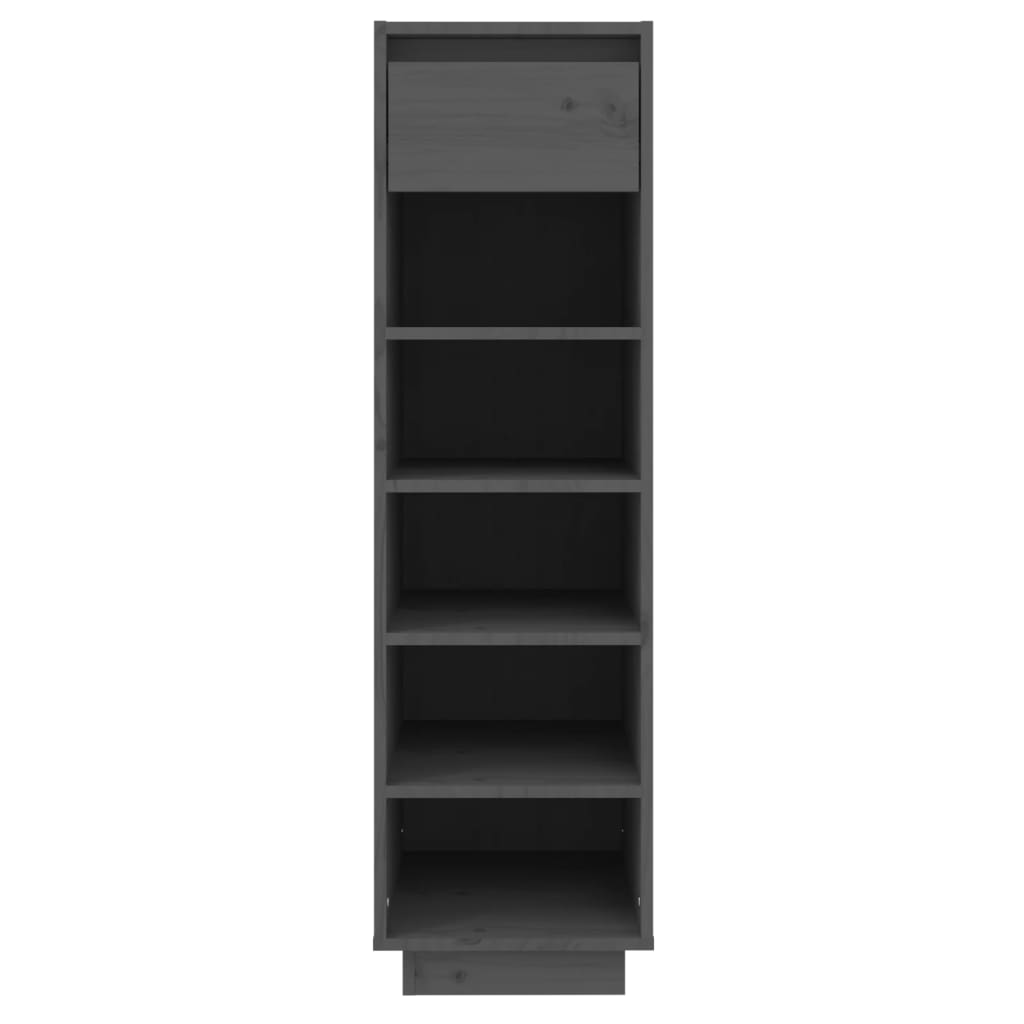 Schuhregal Grau 30x34x105 cm Massivholz Kiefer - Pazzar.ch