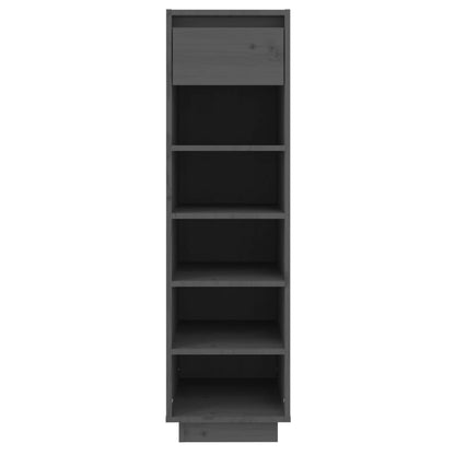Schuhregal Grau 30x34x105 cm Massivholz Kiefer - Pazzar.ch