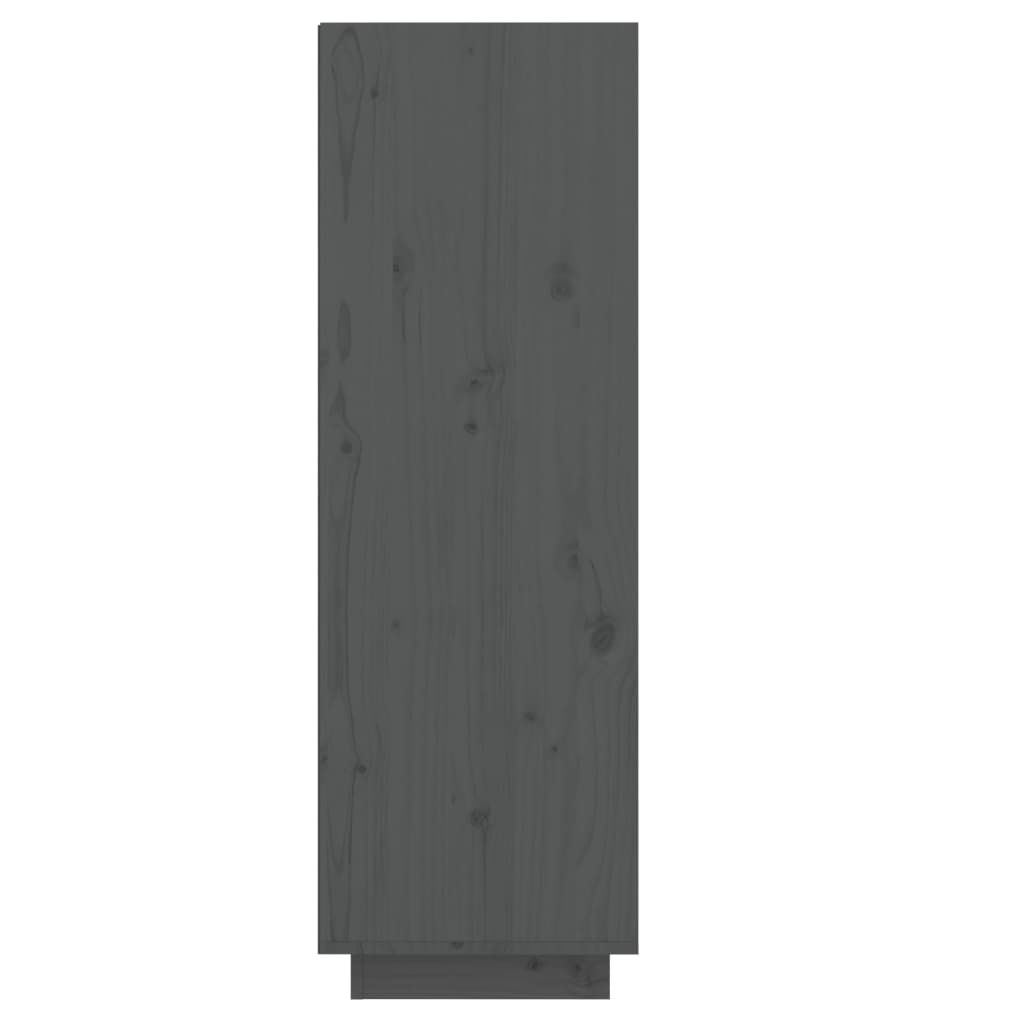 Schuhregal Grau 30x34x105 cm Massivholz Kiefer - Pazzar.ch