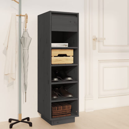 Schuhregal Grau 30x34x105 cm Massivholz Kiefer - Pazzar.ch