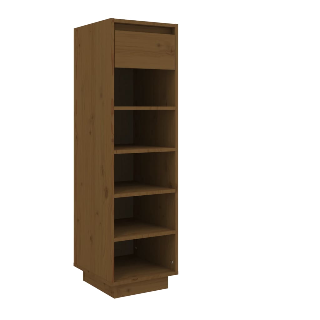 Schuhregal Honigbraun 30x34x105 cm Massivholz Kiefer - Pazzar.ch