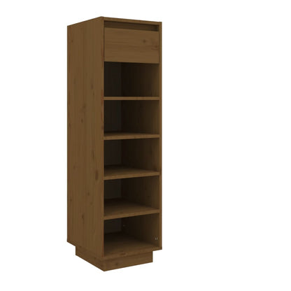 Schuhregal Honigbraun 30x34x105 cm Massivholz Kiefer - Pazzar.ch