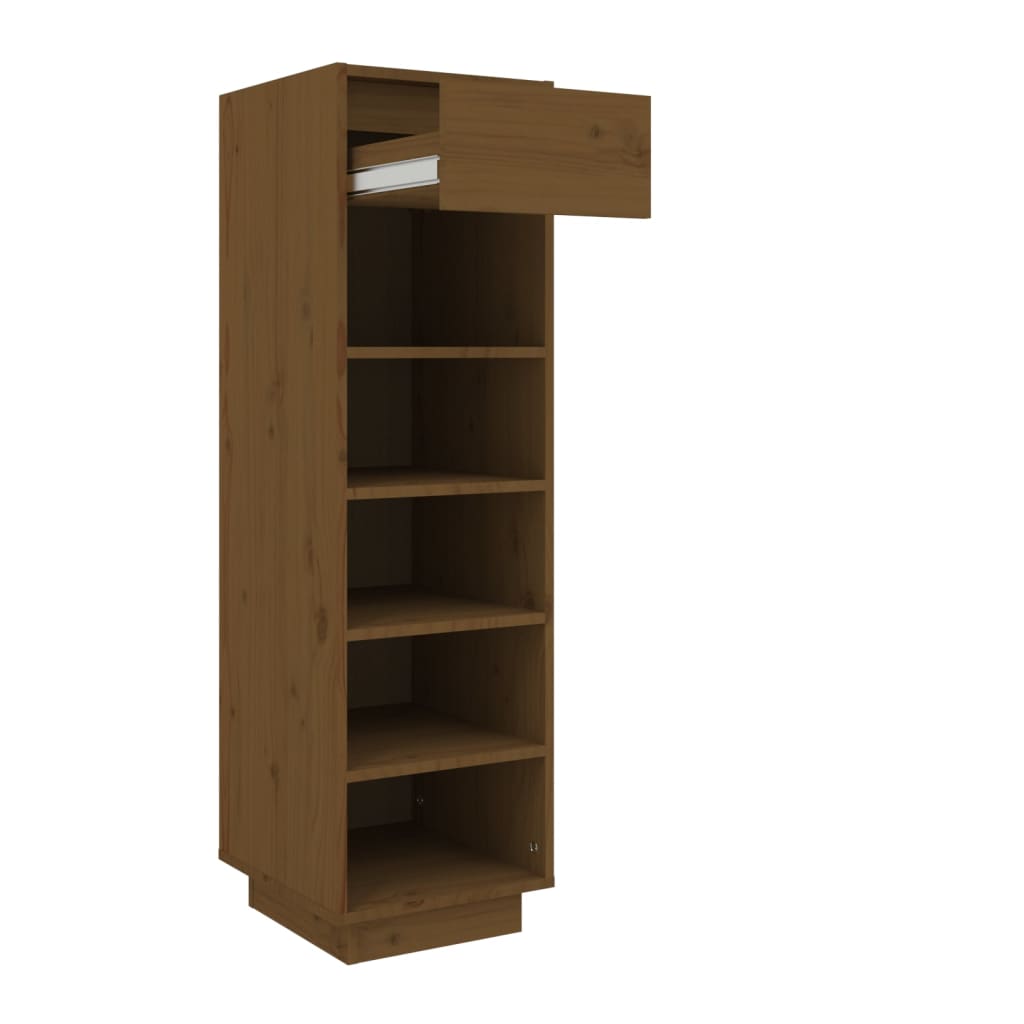 Schuhregal Honigbraun 30x34x105 cm Massivholz Kiefer - Pazzar.ch