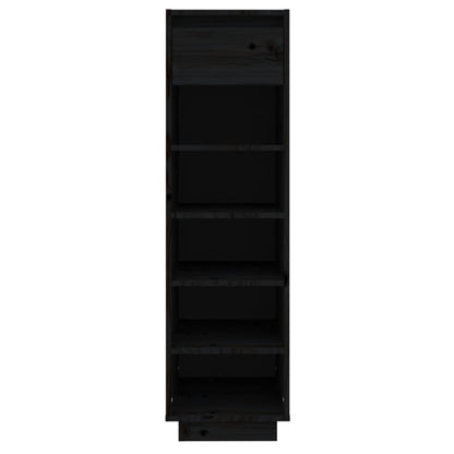 Schuhregal Schwarz 34x30x105 cm Massivholz Kiefer - Pazzar.ch