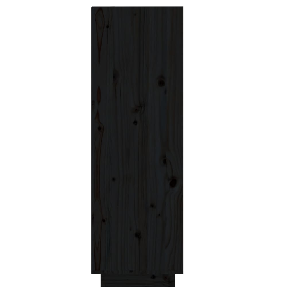 Schuhregal Schwarz 34x30x105 cm Massivholz Kiefer - Pazzar.ch