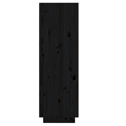 Schuhregal Schwarz 34x30x105 cm Massivholz Kiefer - Pazzar.ch