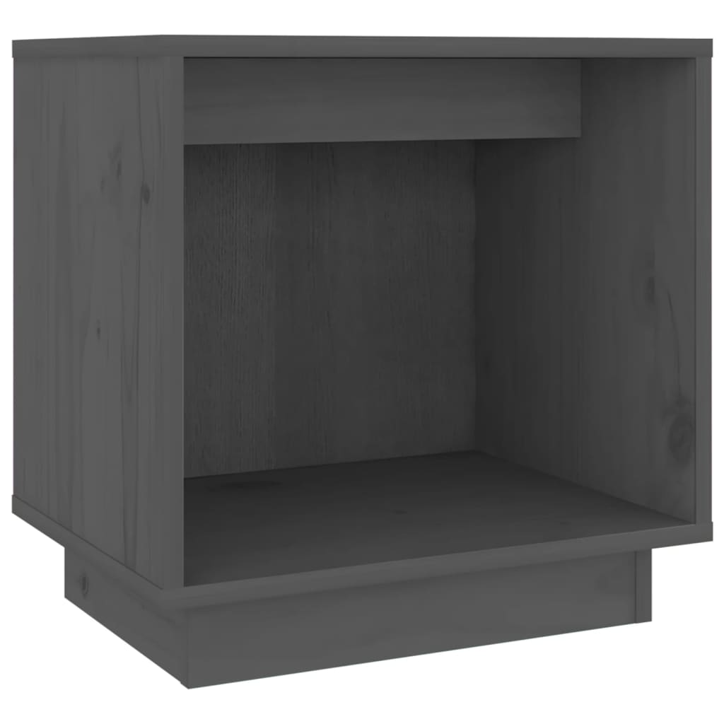 Nachttische 2 Stk. Grau 40x30x40 cm Massivholz Kiefer - Pazzar.ch