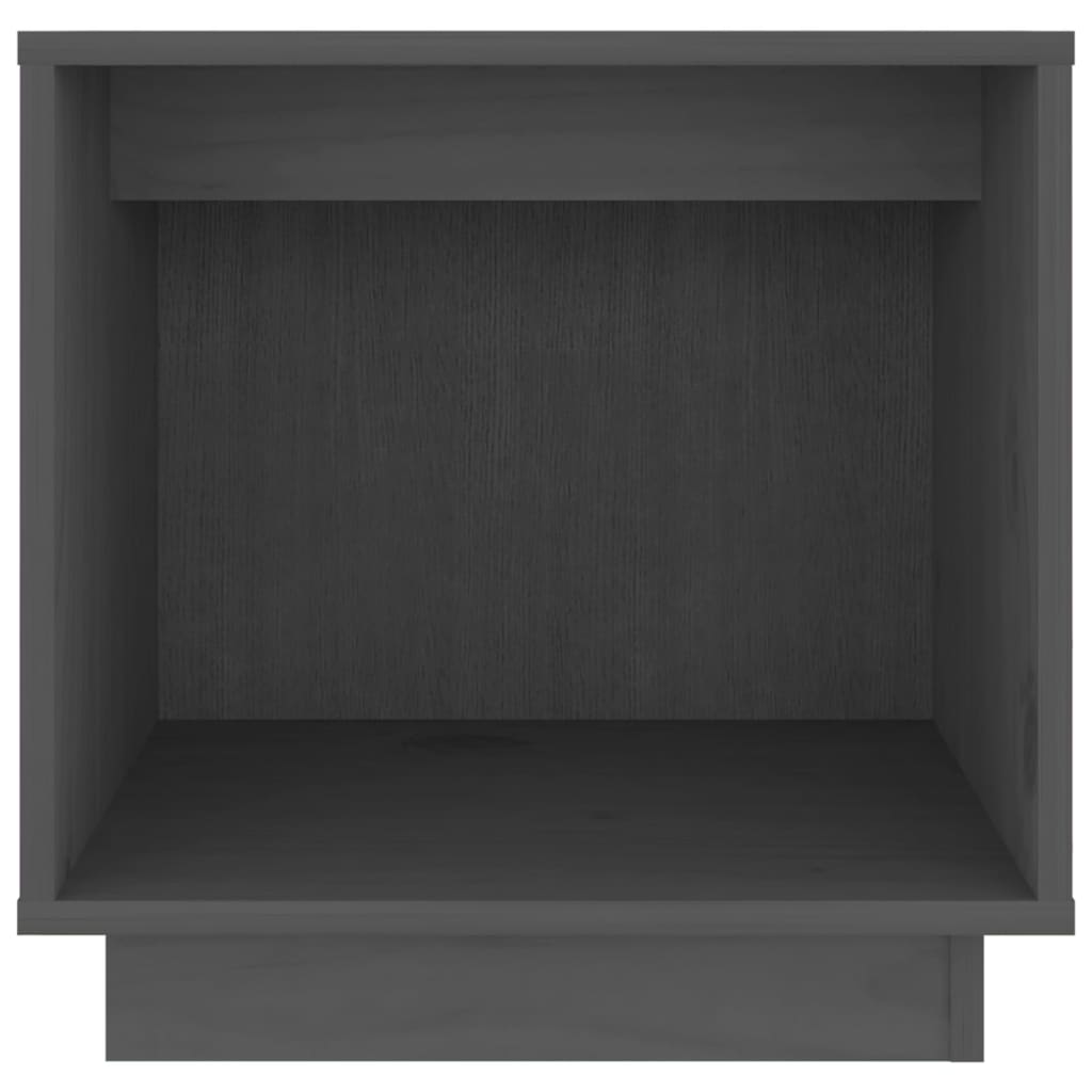 Nachttische 2 Stk. Grau 40x30x40 cm Massivholz Kiefer