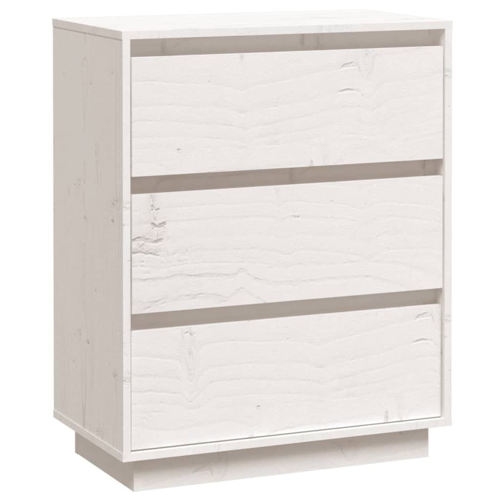 Sideboard Weiß 60x34x75 cm Massivholz Kiefer - Pazzar.ch
