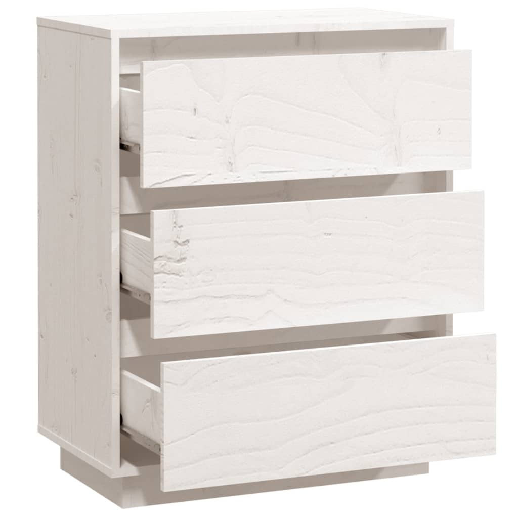Sideboard Weiß 60x34x75 cm Massivholz Kiefer - Pazzar.ch