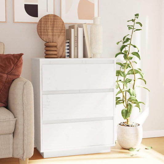 Sideboard Weiß 60x34x75 cm Massivholz Kiefer - Pazzar.ch