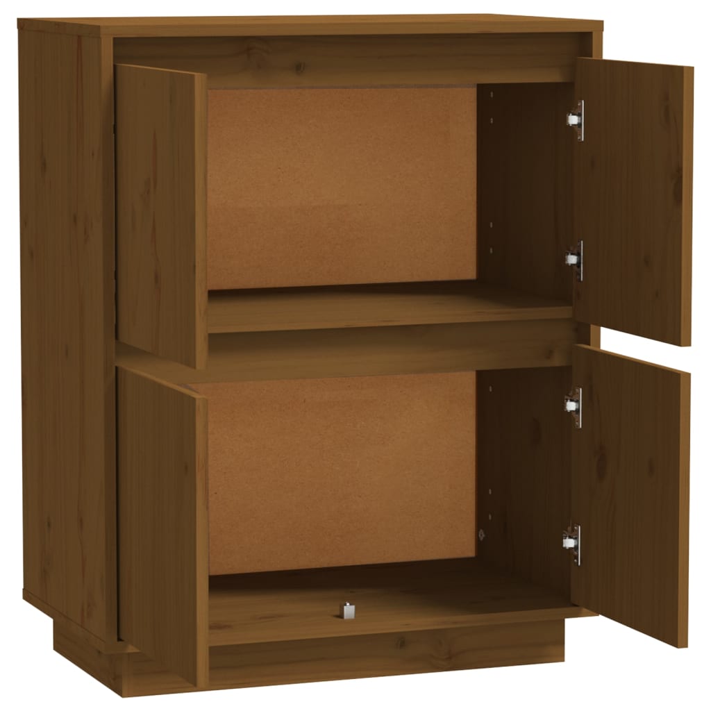 Sideboard Honigbraun 60x34x75 cm Massivholz Kiefer