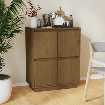 Sideboard Honigbraun 60x34x75 cm Massivholz Kiefer - Pazzar.ch