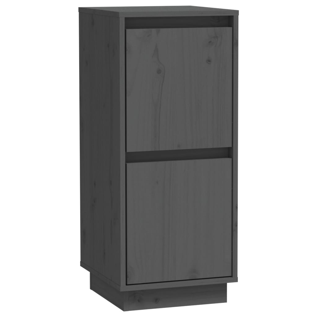 Sideboards 2 Stk. Grau 31,5x34x75 cm Massivholz Kiefer - Pazzar.ch