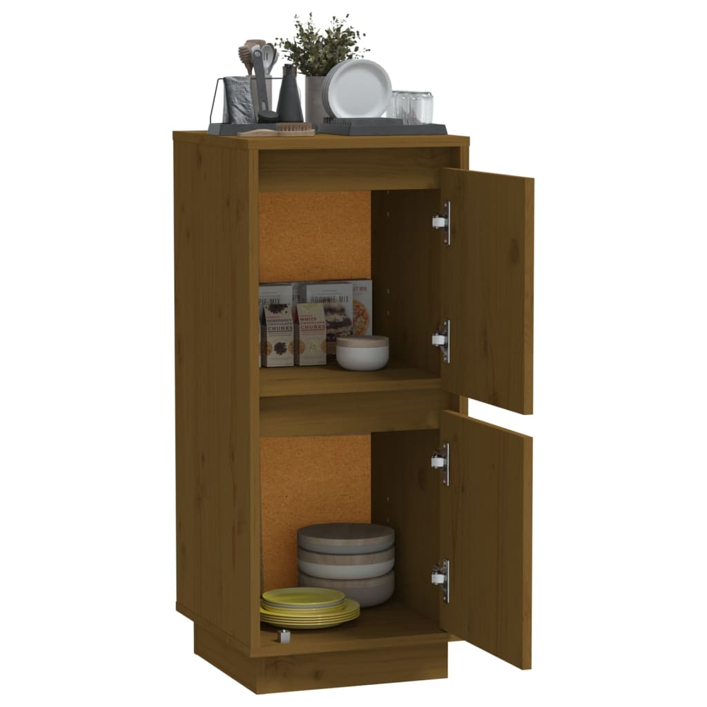 Sideboard Honigbraun 31,5x34x75 cm Massivholz Kiefer - Pazzar.ch