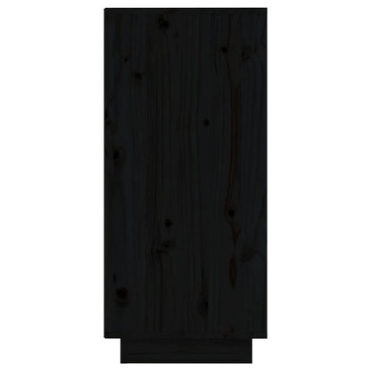Sideboards 2 Stk. Schwarz 31,5x34x75 cm Massivholz Kiefer - Pazzar.ch