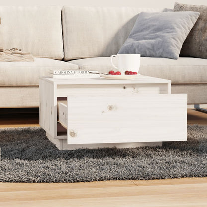 Couchtisch Weiß 55x56x32 cm Massivholz Kiefer - Pazzar.ch