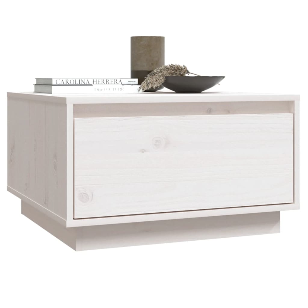 Couchtisch Weiß 55x56x32 cm Massivholz Kiefer - Pazzar.ch