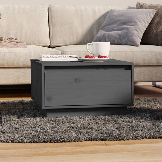 Couchtisch Grau 55x56x32 cm Massivholz Kiefer - Pazzar.ch
