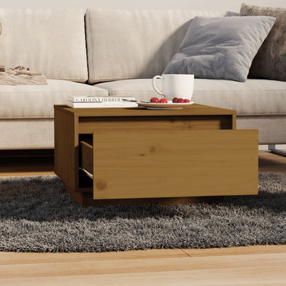 Couchtisch Honigbraun 55x56x32 cm Massivholz Kiefer - Pazzar.ch