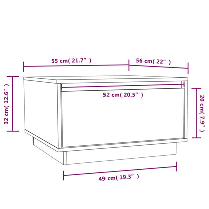 Couchtisch Honigbraun 55x56x32 cm Massivholz Kiefer - Pazzar.ch